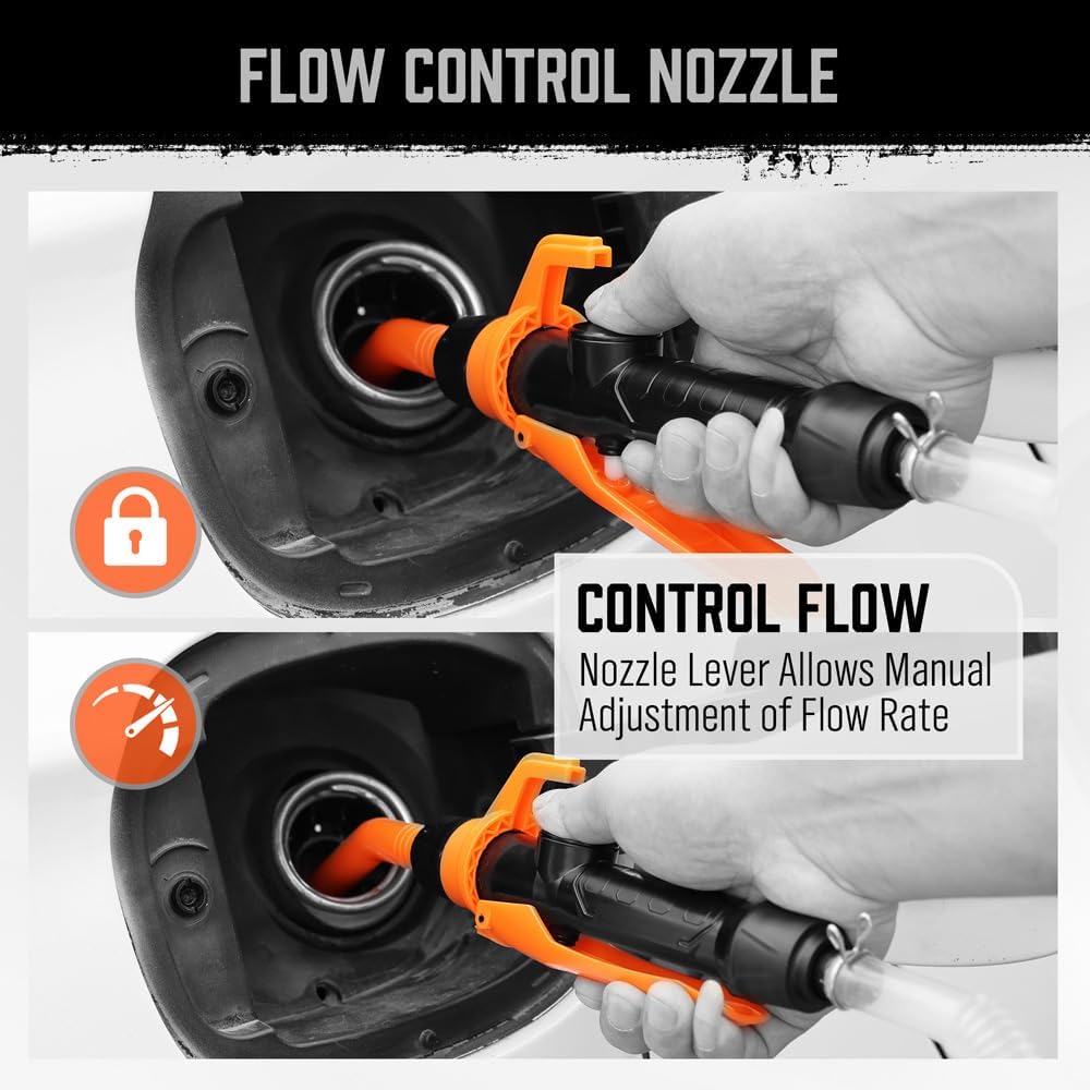 Portable Power Battery Operated Gas & Water Pump, Powered Fuel Transfer Pump, Universal Fit for Gasoline, Car, Portable Fuel Transfer Pump